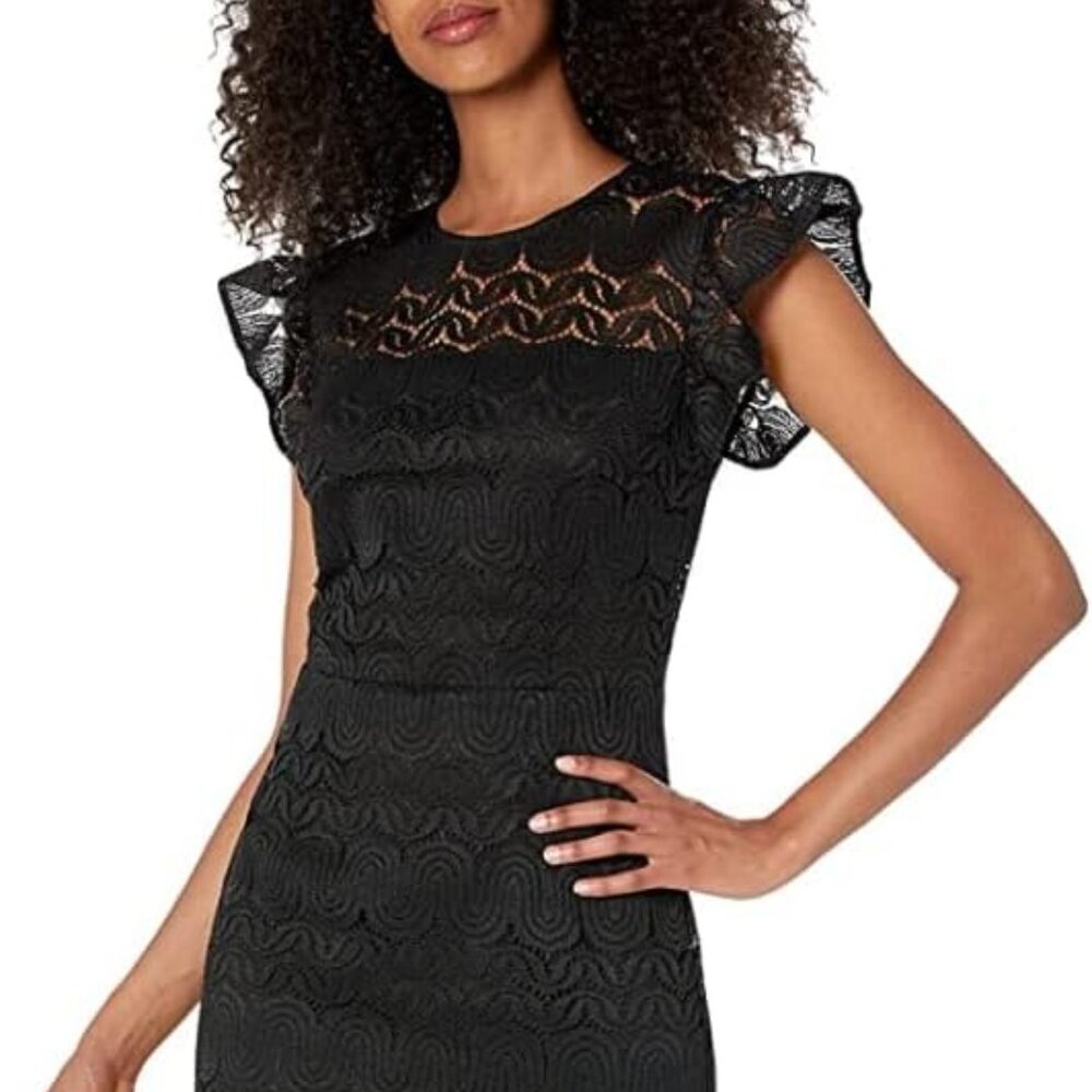 Trina Turk Mai-Tai Black Lace Cocktail Dr